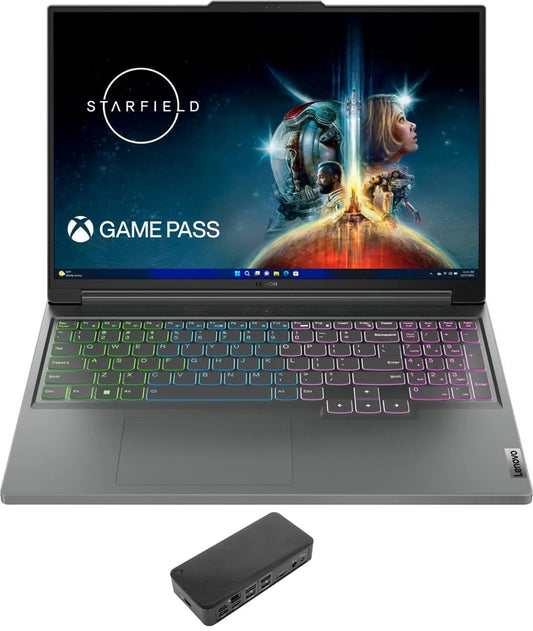 Legion Slim 5 Gaming/Entertainment Laptop (AMD Ryzen 5 7640HS 6-Core, 16.0In 144 Hz Wide UXGA (1920X1200), Geforce RTX 4060, 64GB DDR5 5600Mhz RAM, Win 11 Pro) with USB-C Dock