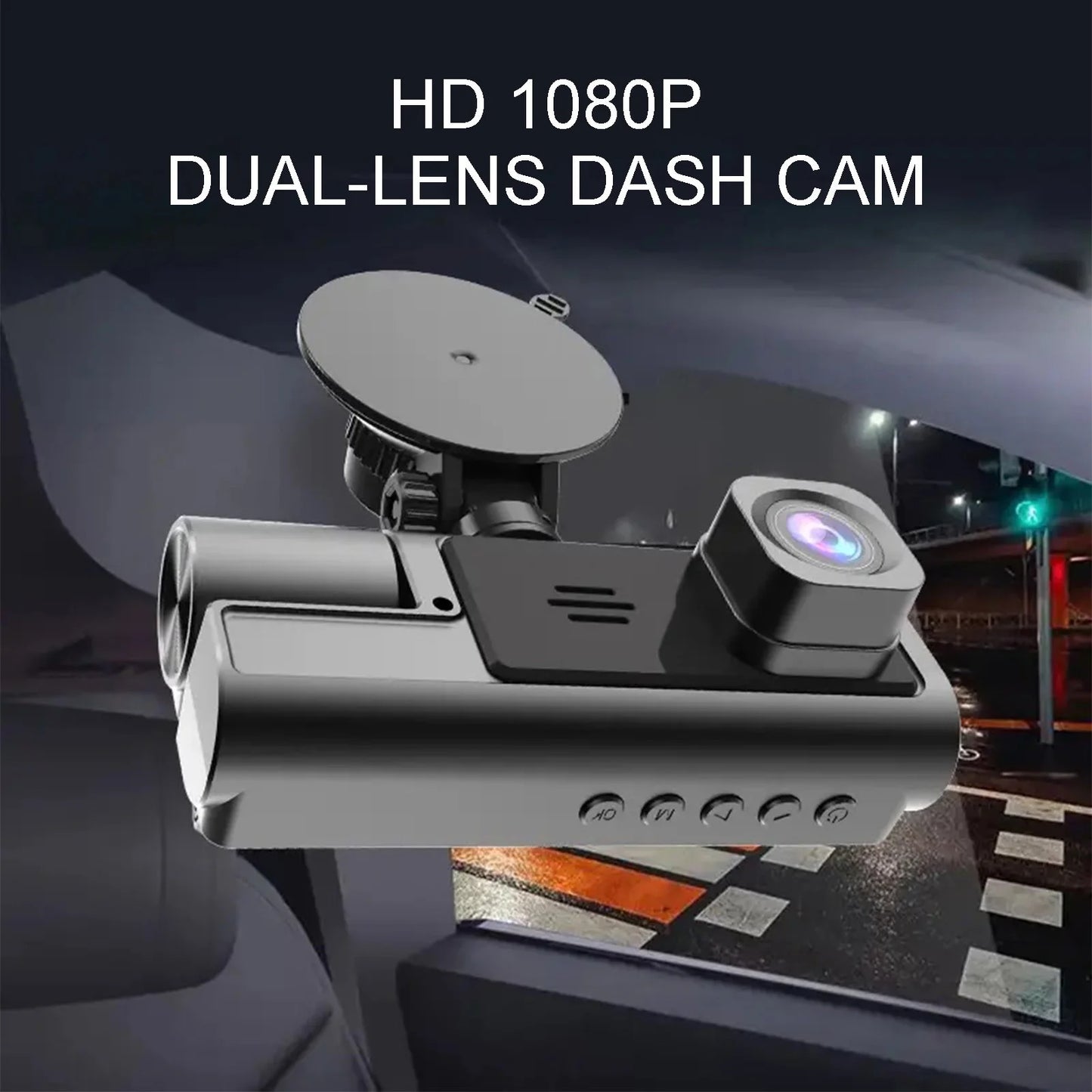 Dash Cam Front and inside 1080P FHD Dash Camera for Cars with Infrared Night Vision 140 Degrees Wide Parking Monitor Loop Recording APP