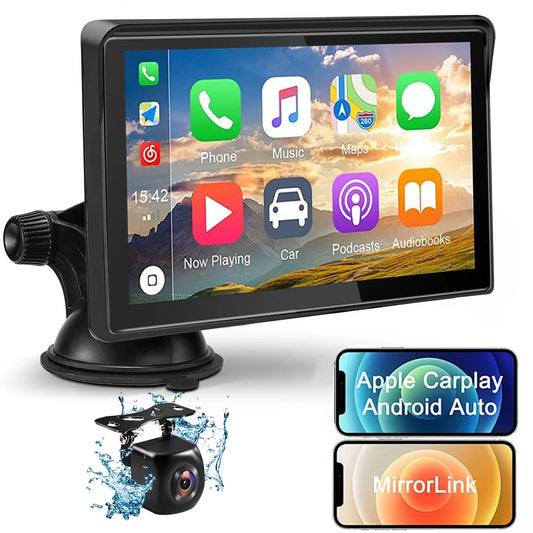 7-Inch Touchscreen Wireless Car Stereo, Portable Apple Carplay Car Radio Receiver GPS